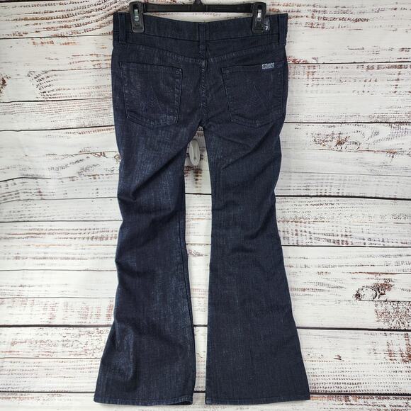 7 For All Mankind The Lexie Petite Bootcut Stretch Jeans 29 Dark Wash USA Made - Picture 2 of 10